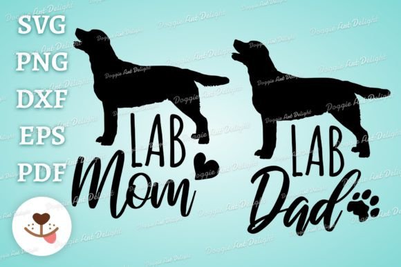 Lab Mom Lab Dad Labrador Graphics for Crafts