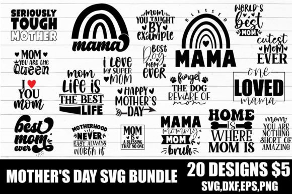 Mother's Day SVG Bundle: Premium Graphics for Crafts